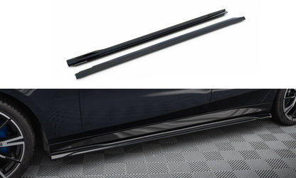 Seitenschweller Ansatz für V.1 für BMW 5er M-Paket G60 schwarz Hochglanz