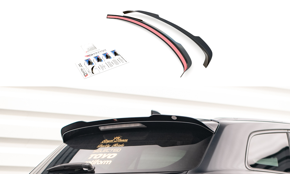Spoiler CAP für Toyota Avensis Mk3 Facelift Wagon schwarz matt