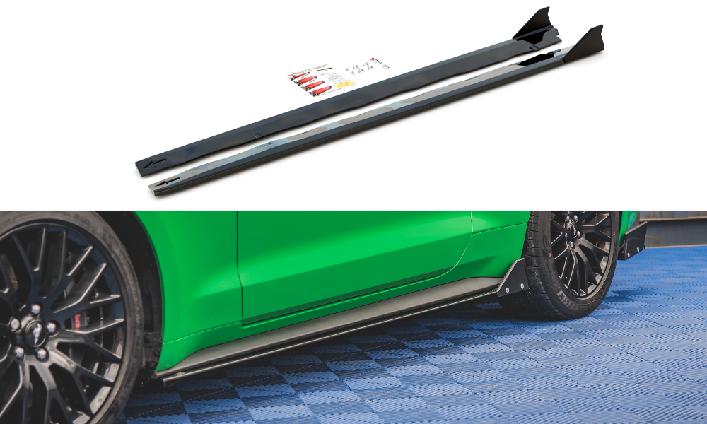 Seitenschweller Ansatz + Flaps für Ford Mustang GT Mk6 Facelift