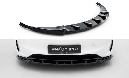 Front Ansatz V.2 für Tesla Model 3 Performance Mk1 Facelift schwarz Hochglanz