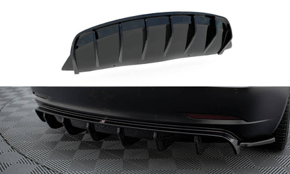 Diffusor Heck Ansatz V.2 für Tesla Model 3 schwarz Hochglanz