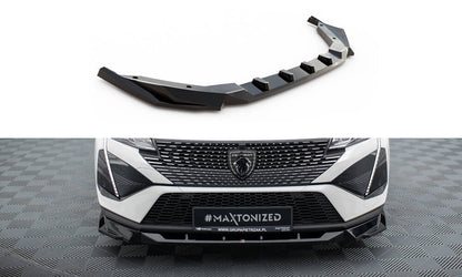 Front Ansatz für Peugeot 408 Mk1 schwarz Hochglanz