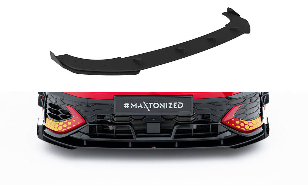 Street Pro Front Ansatz + Flaps für VW Golf GTI Clubsport Mk8 Facelift schwarz Hochglanz