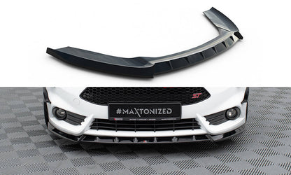 Front Ansatz V.6 für Ford Fiesta ST Mk7 Facelift schwarz Hochglanz