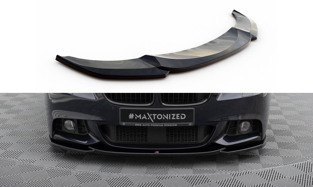 Front Ansatz V.4 für BMW 5er F10/F11 M-Paket schwarz Hochglanz