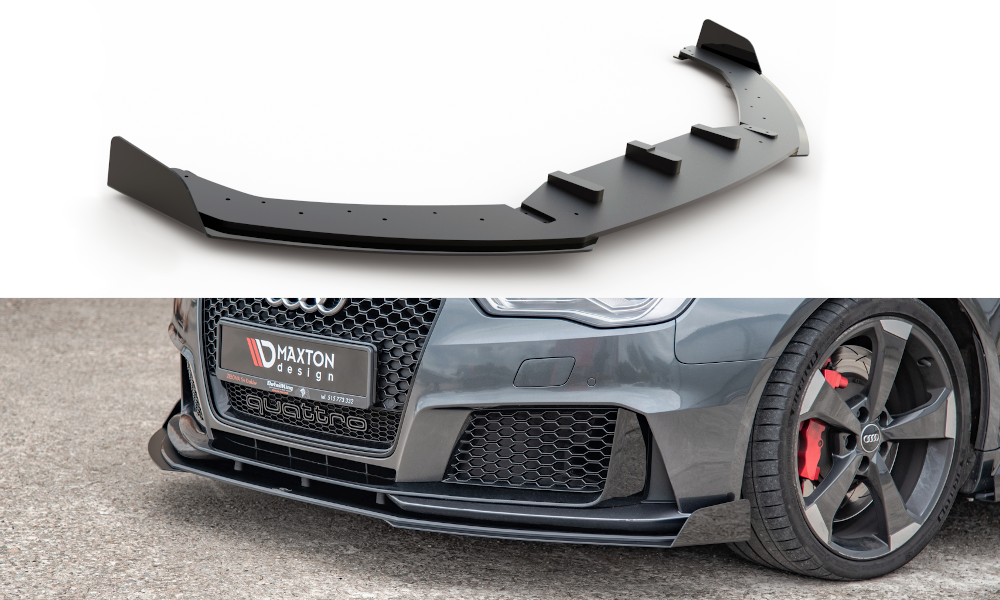Street Pro Front Ansatz für +Flaps für Audi RS3 8V Sportback schwarz Hochglanz