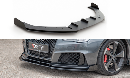 Street Pro Front Ansatz für +Flaps für Audi RS3 8V Sportback schwarz Hochglanz