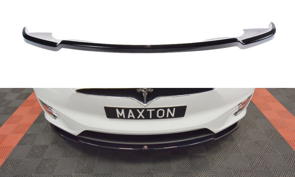 Front Ansatz V.1 für TESLA MODEL X schwarz Hochglanz