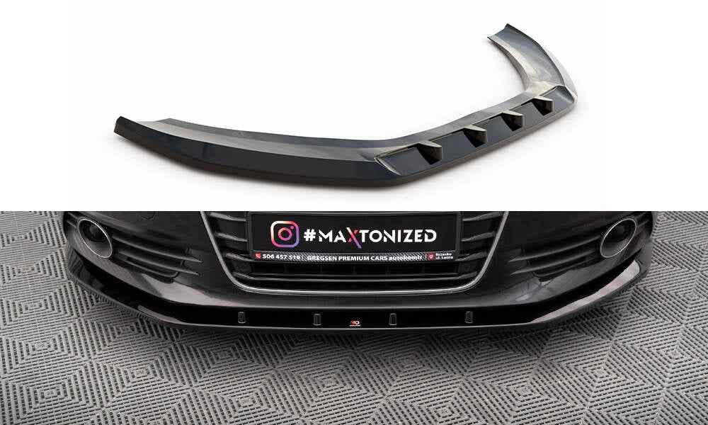 Front Ansatz V.3 für Audi A6 C7 schwarz Hochglanz