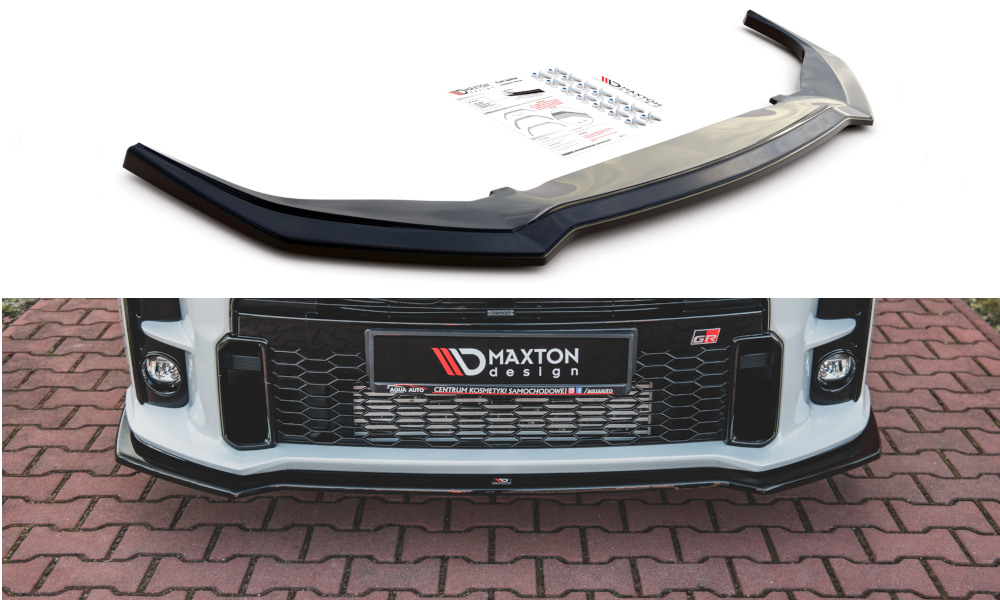 Front Ansatz V.1 für Toyota GR Yaris Mk4 schwarz Hochglanz