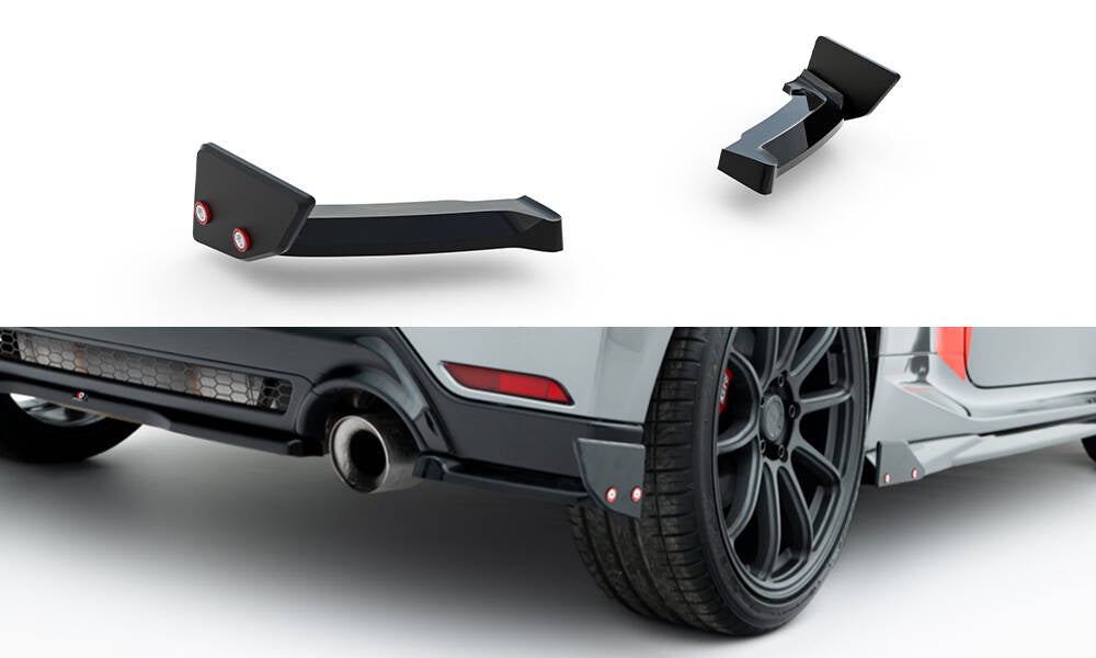 Heck Ansatz Flaps Diffusor +Flaps für Toyota GR Yaris Mk4 Facelift