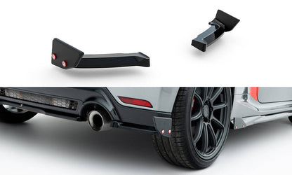 Heck Ansatz Flaps Diffusor +Flaps für Toyota GR Yaris Mk4 Facelift