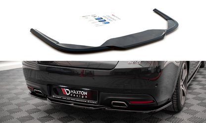 Mittlerer Diffusor Heck Ansatz für Peugeot 508 GT Mk1 Facelift schwarz matt