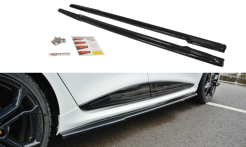 Seitenschweller Ansatz für RENAULT CLIO MK4 RS   schwarz Hochglanz