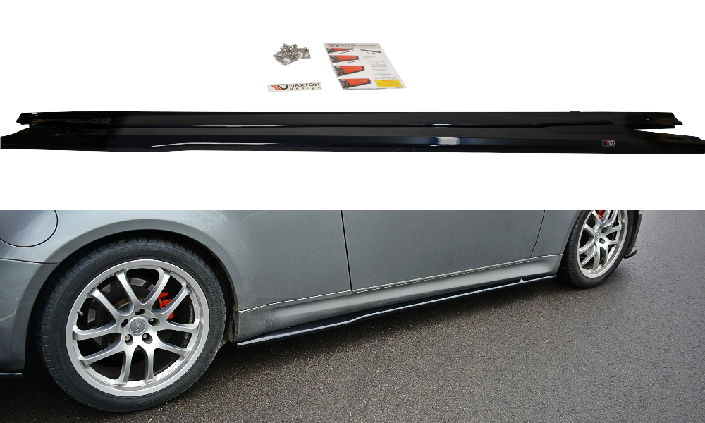Seitenschweller Ansatz für INFINITI G35 COUPE schwarz matt