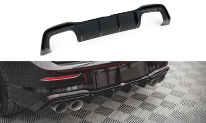 Diffusor Heck Ansatz V.2 für VW Golf R Mk8 Facelift schwarz Hochglanz