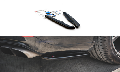 Heck Ansatz Flaps Diffusor für Porsche Panamera Turbo 970 Facelift schwarz Hochglanz