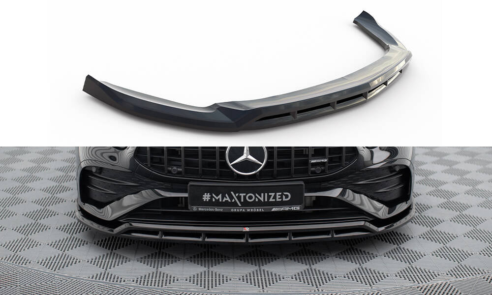 Front Ansatz für Mercedes-AMG A35 W177 Facelift schwarz Hochglanz