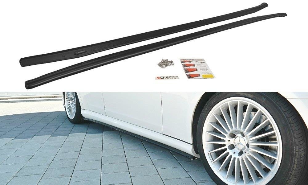 Seitenschweller Ansatz für Mercedes CLS C219 55AMG schwarz matt