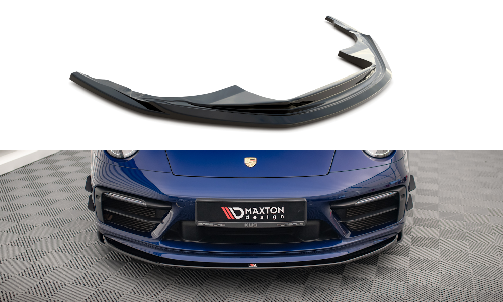 Front Ansatz V.1 für Porsche 911 Carrera Aero / Carrera GTS 992 schwarz Hochglanz