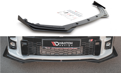 Street Pro Front Ansatz für + Flaps für Toyota GR Yaris Mk4 schwarz Hochglanz