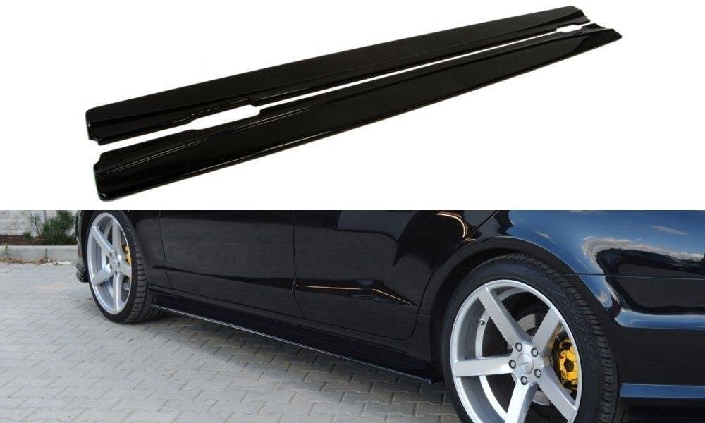 Seitenschweller Ansatz für MERCEDES CLS C218 AMG LINE schwarz matt
