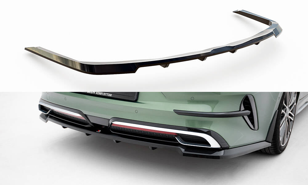 Mittlerer Cup Diffusor DTM Look Heck Ansatz für Kia Proceed GT-Line Mk1 Facelift schwarz Hochglanz