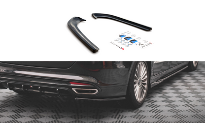Heck Ansatz Flaps Diffusor für Ford Mondeo Mk5 schwarz Hochglanz