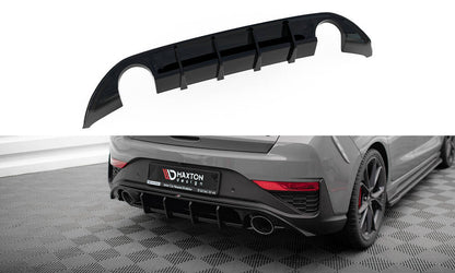 Diffusor Heck Ansatz für Hyundai I30 N Hatchback Mk3 Facelift schwarz Hochglanz