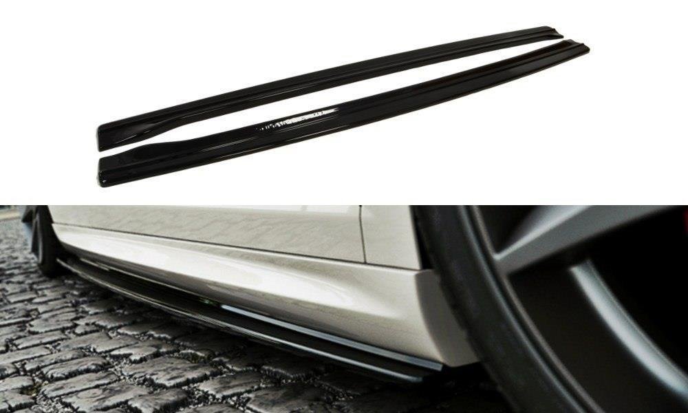 Seitenschweller Ansatz für VW Passat CC R36 RLINE (vor Facelift) schwarz matt
