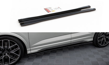 Seitenschweller Ansatz V.2 für Audi Q3 S-Line / RSQ3 F3 schwarz Hochglanz