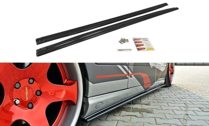Seitenschweller Ansatz für MERCEDES CL-KLASSE C215 schwarz matt