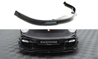 Front Ansatz für Porsche 911 Turbo 997 schwarz Hochglanz
