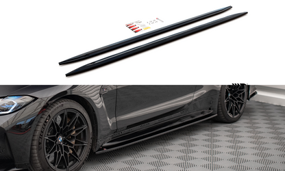 Seitenschweller Ansatz V.2 für BMW M4 G82 / G82 Facelift schwarz Hochglanz