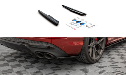 Heck Ansatz Flaps Diffusor für Audi SQ7 Mk2 (4M) Facelift  schwarz Hochglanz