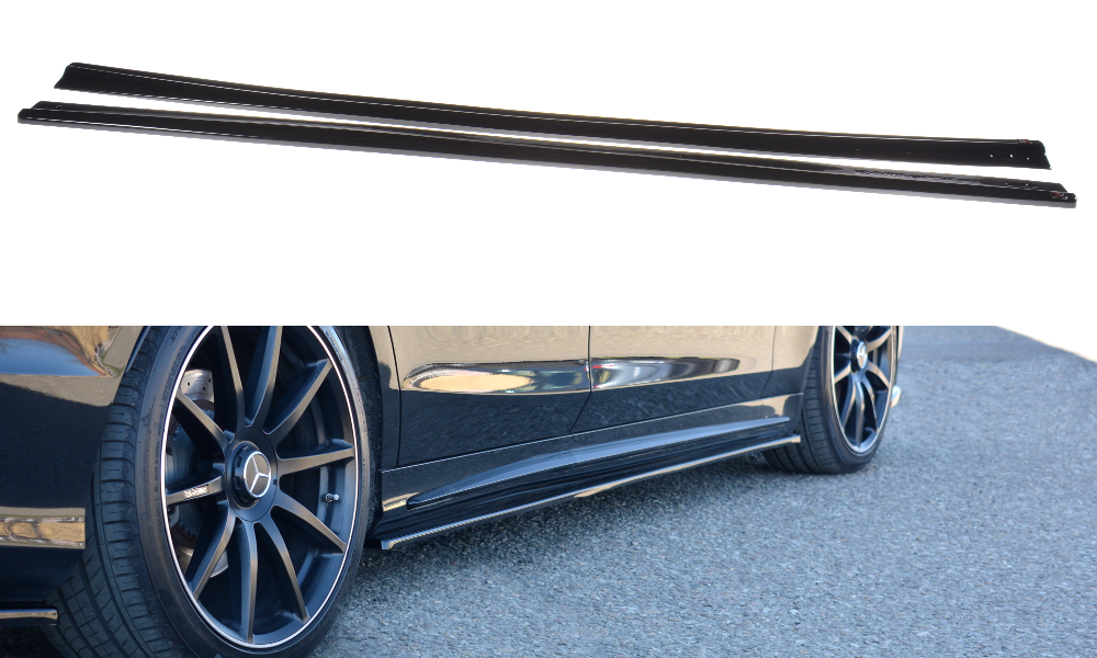 Seitenschweller Ansatz für Mercedes S-KLASSE AMG-LINE W222 schwarz matt