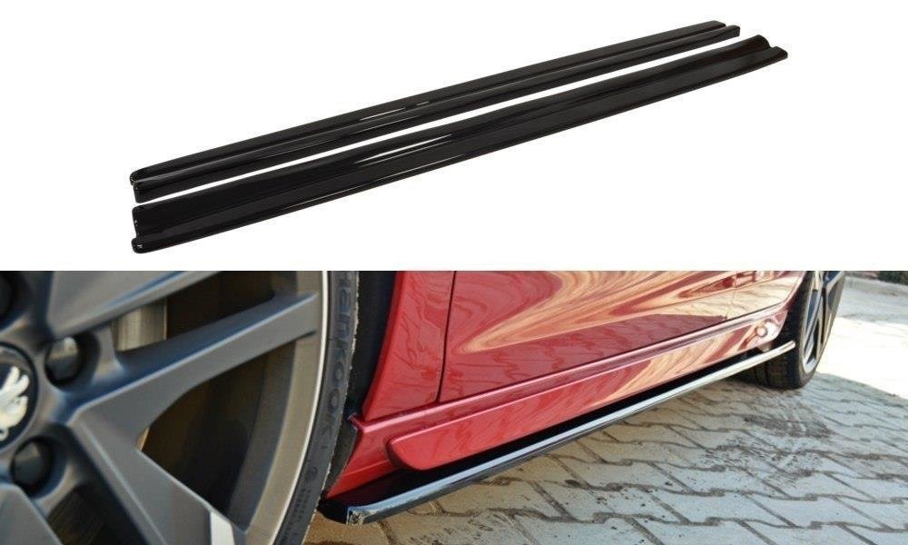 Seitenschweller Ansatz für PEUGEOT 308 II GTI schwarz Hochglanz