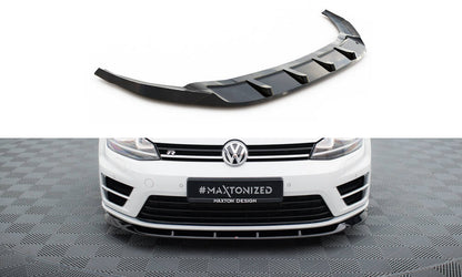 Front Ansatz V.6 für VW Golf R / R-Line Mk7 schwarz Hochglanz