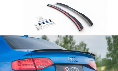 Spoiler CAP für Audi A4 Limousine B8 / B8 Facelift  schwarz Hochglanz