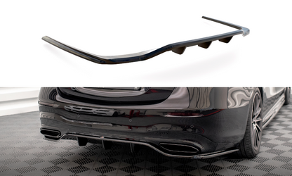 Mittlerer Cup Diffusor DTM Look Heck Ansatz für Mercedes-Benz S AMG-Line W223 schwarz Hochglanz