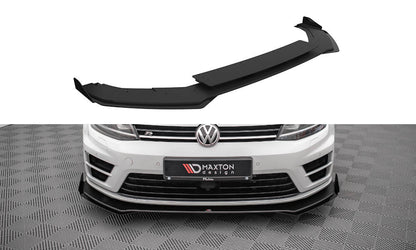 Street Pro Front Ansatz für + Flaps für V.1 + Flaps VW Golf R Mk7 schwarz Hochglanz