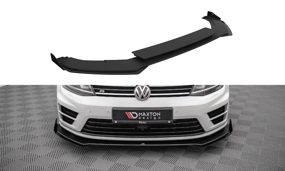 Street Pro Front Ansatz für +Flaps für V.1 + Flaps Volkswagen Golf R Mk7 schwarz Hochglanz