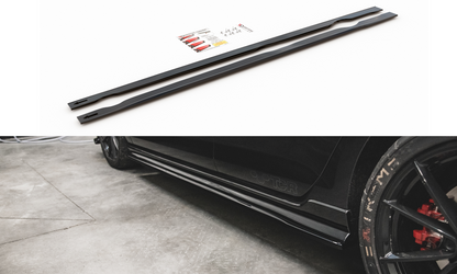 Seitenschweller Ansatz für VW Golf 7 GTI TCR  schwarz matt