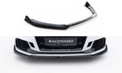 Front Ansatz V.4 für Audi RS3 Limousine 8V Facelift schwarz Hochglanz