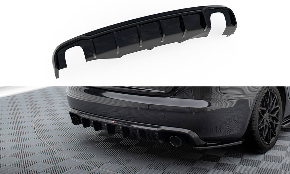 Diffusor Heck Ansatz für Audi A4 B8 (Einzelauspuff li. re.)