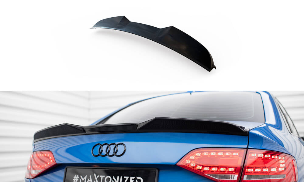 Spoiler CAP 3D für Audi A4 Limousine B8 schwarz Hochglanz