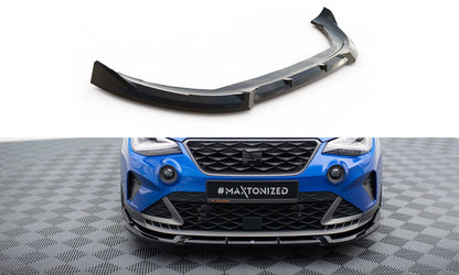 Front Ansatz für Seat Arona FR Mk1 Facelift schwarz Hochglanz