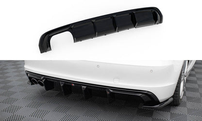 Diffusor Heck Ansatz für Audi A3 S-Line Sportback 8V (Doppelauspuff li.)