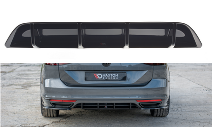 Diffusor Heck Ansatz für VW Passat R-Line B8 schwarz Hochglanz