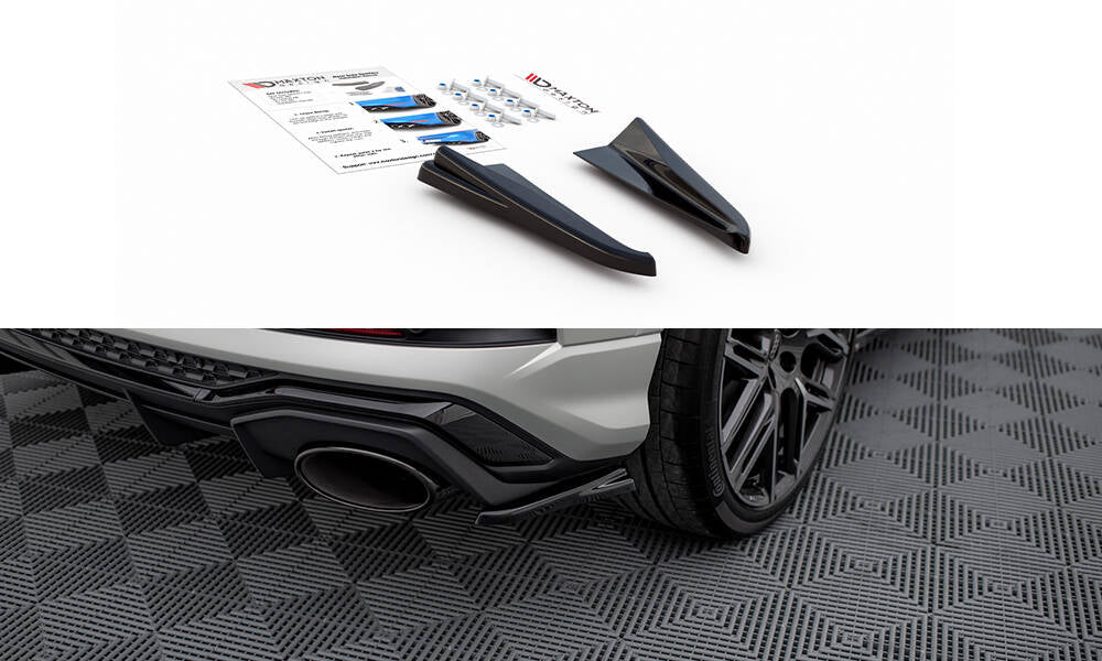 Heck Ansatz Flaps Diffusor für Audi RSQ3 F3 schwarz Hochglanz